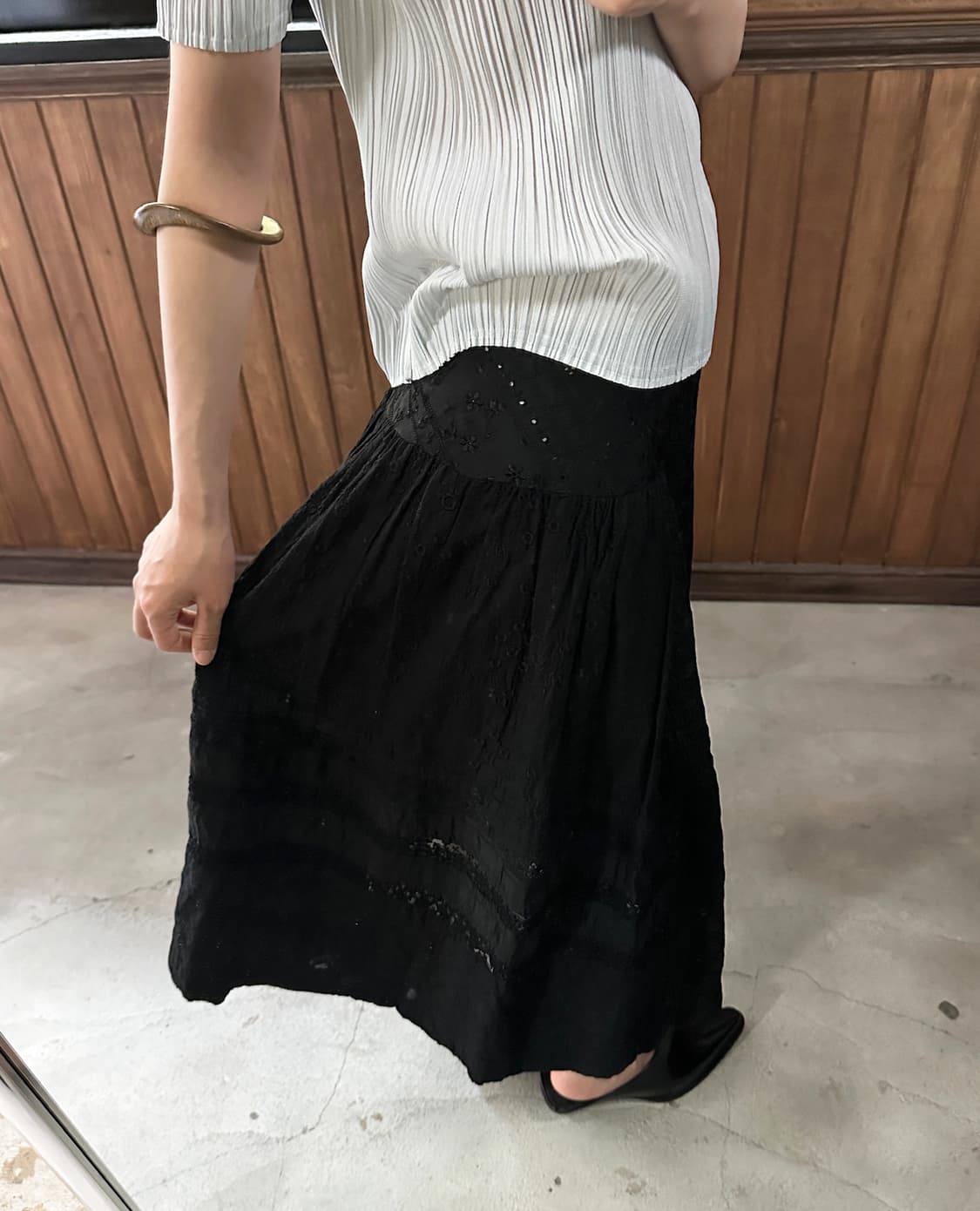 COMME DES GARCONS lace skirt black 상품이미지1