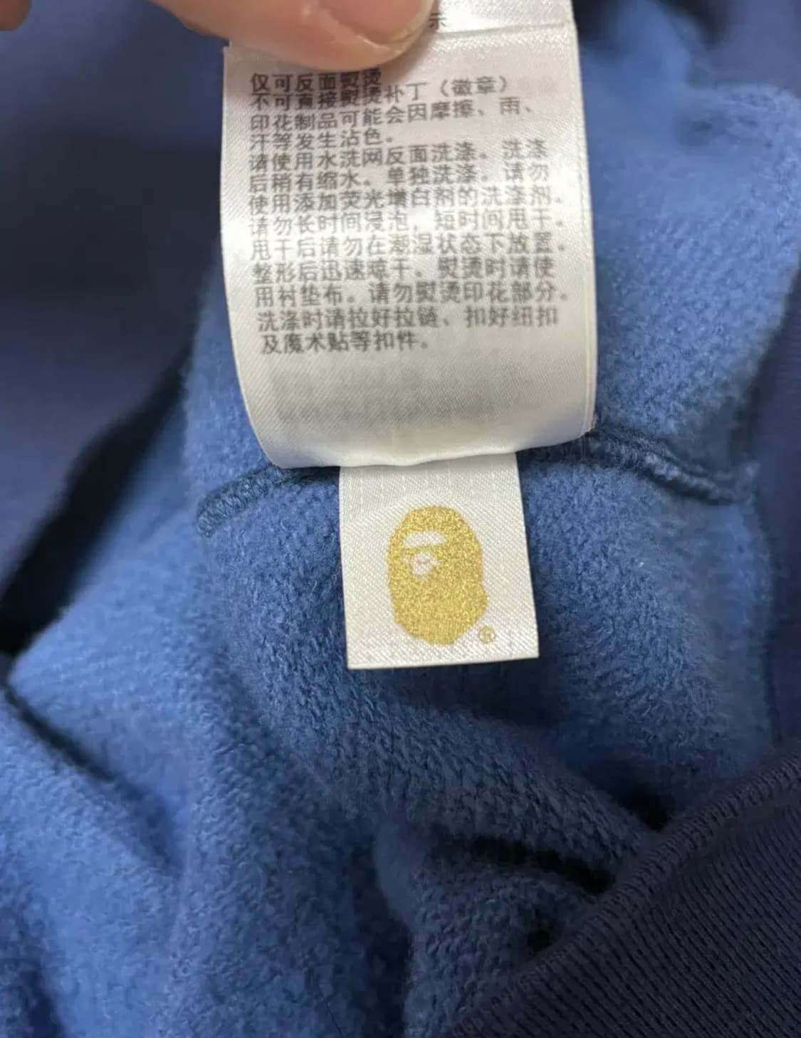 베이프 샤크 카모 풀 후드집업 네이비 상품이미지2