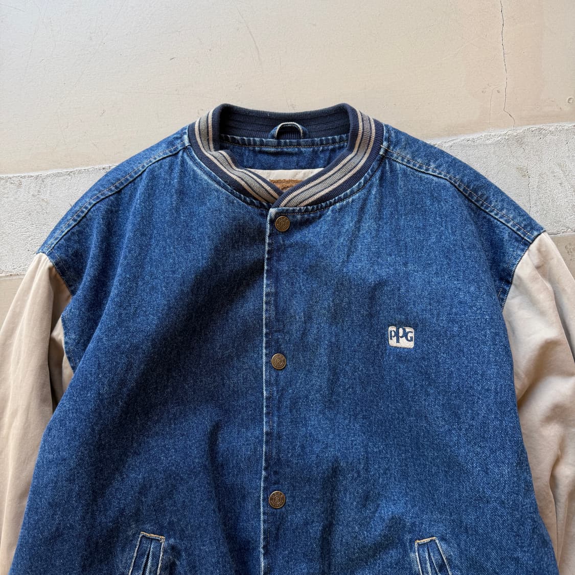 90s 기어 포 스포츠 데님 바시티 자켓 상품이미지4