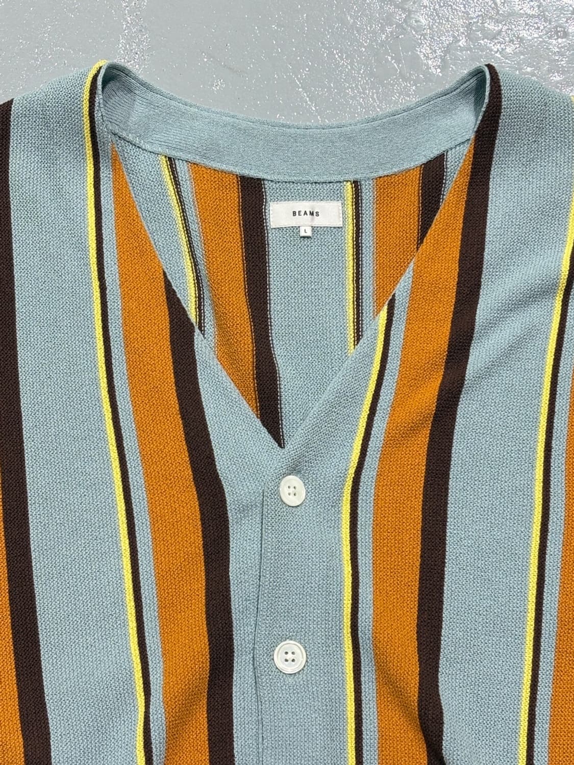 빔즈(BEAMS) 멀티 스트라이프 가디건 상품이미지2