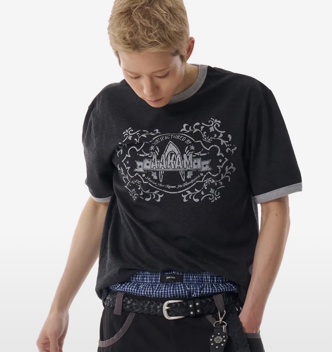 아캄 체크 복서 (Navy) 상품이미지3