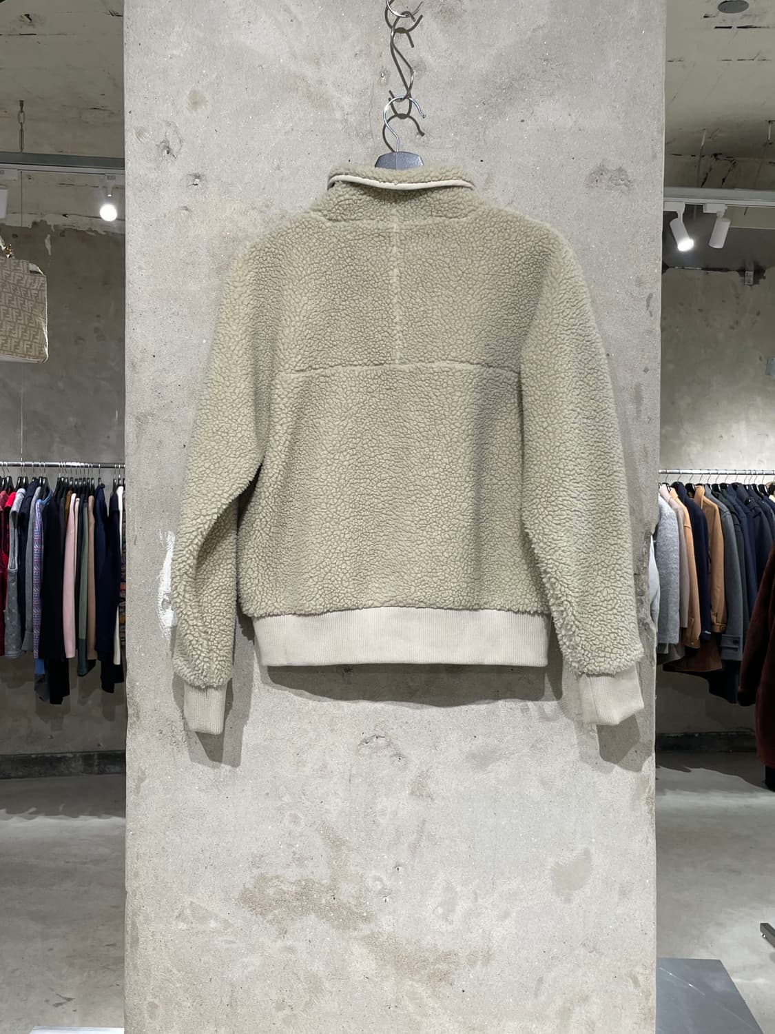 파타고니아 베이지 스냅 버튼 숄 카라 플리스 상품이미지6