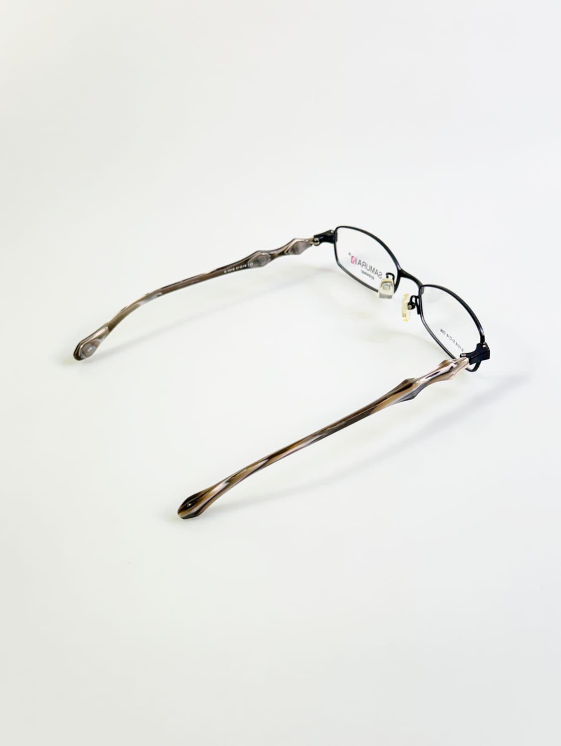 SAMURAI EYEWEAR 블랙 슬림 스퀘어 메탈 빈티지 안경 상품이미지4