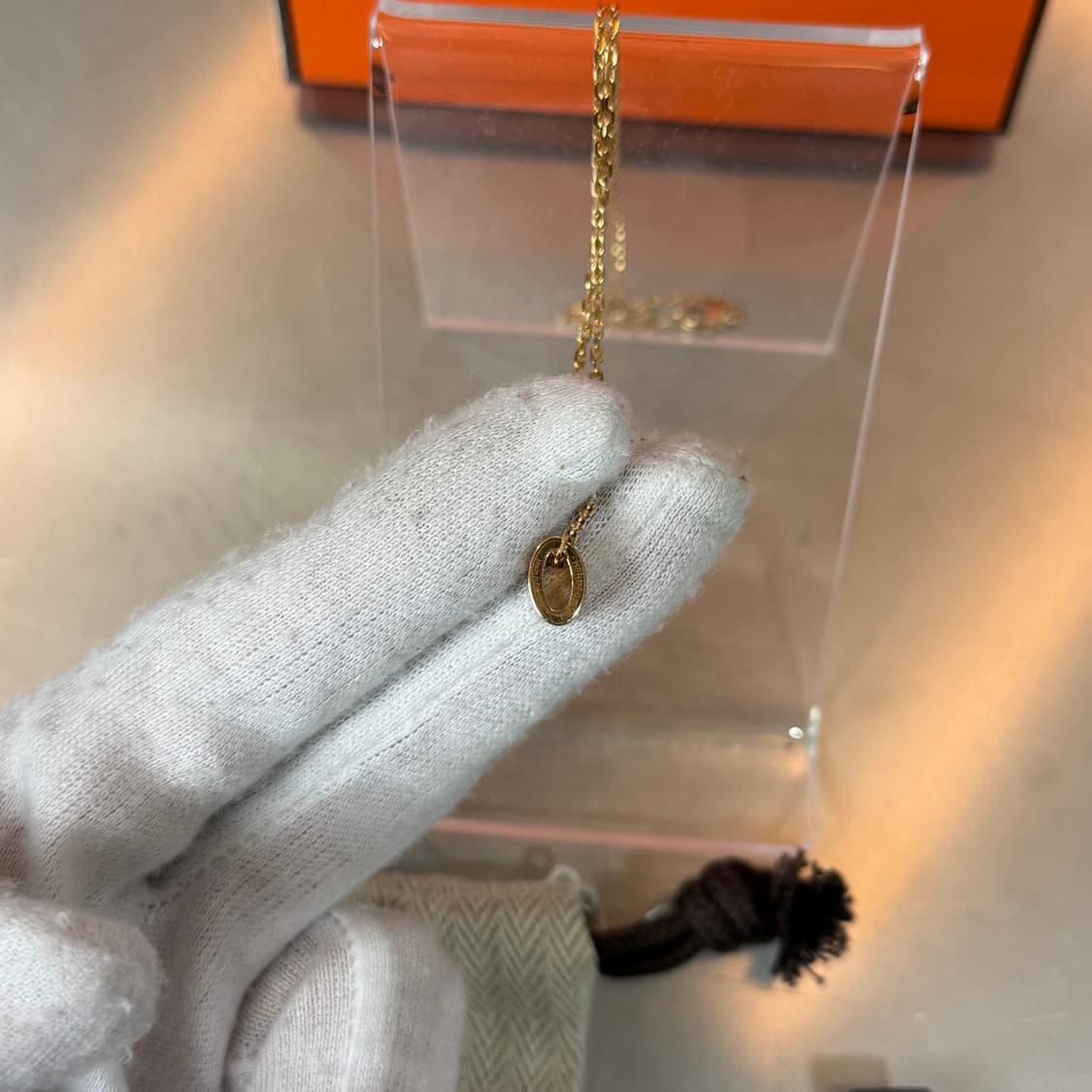 [리오브전포점] 에르메스 미니 팝아슈 마론 글라세 펜던트 목걸이 상품이미지3