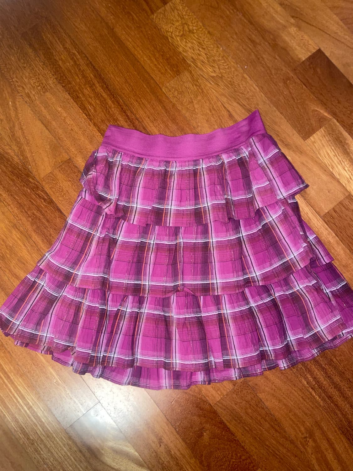 갭 핑크 체크 캉캉 스커트 상품이미지1