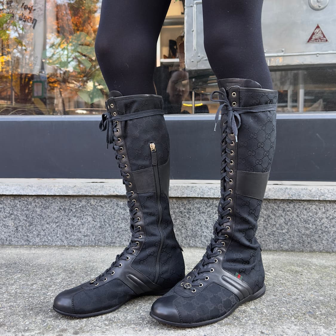 초 레어 00s 빈티지 구찌 니하이 복싱화 부츠 상품이미지8