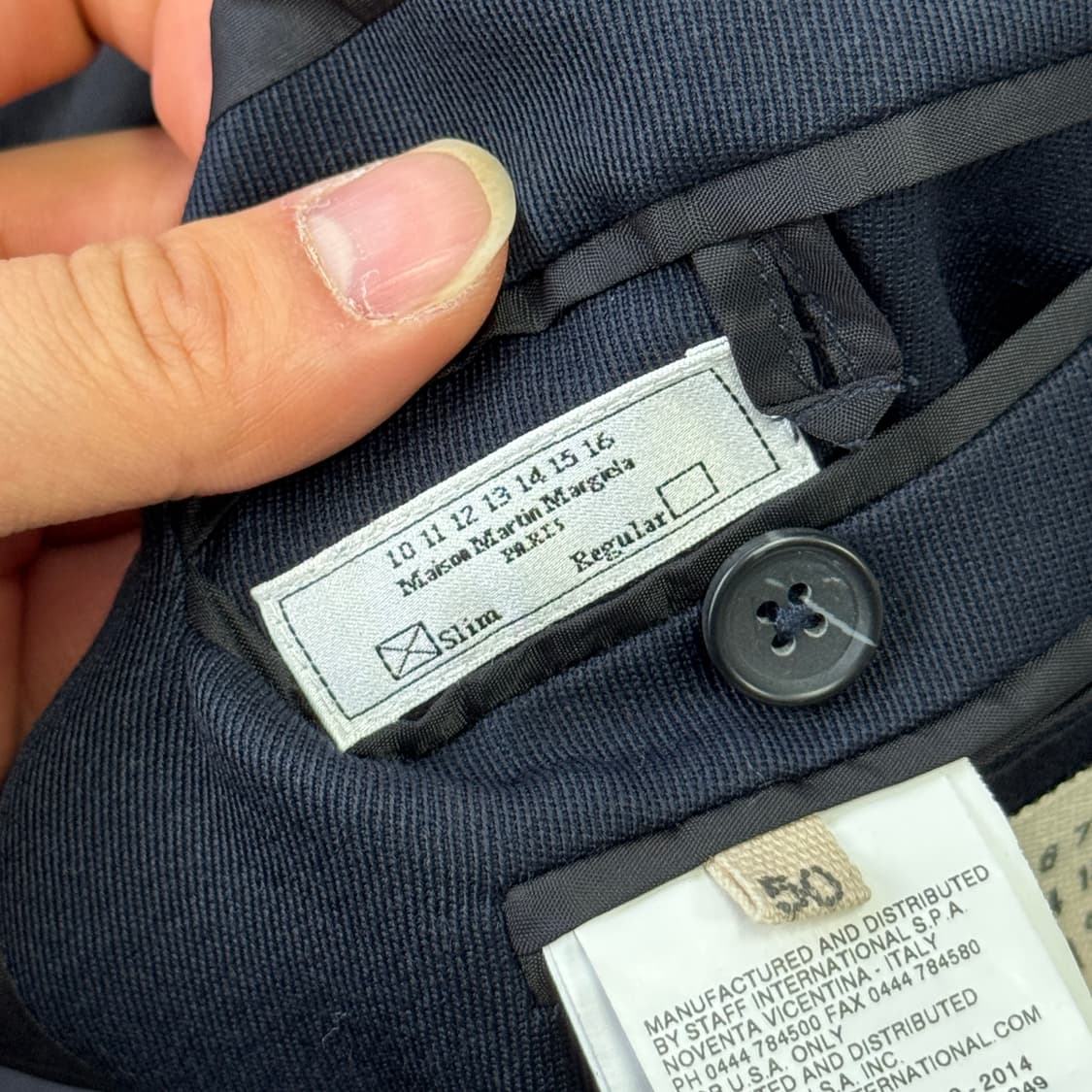 마르지엘라 슬림 네이비 블레이저 자켓 50(95) 상품이미지9