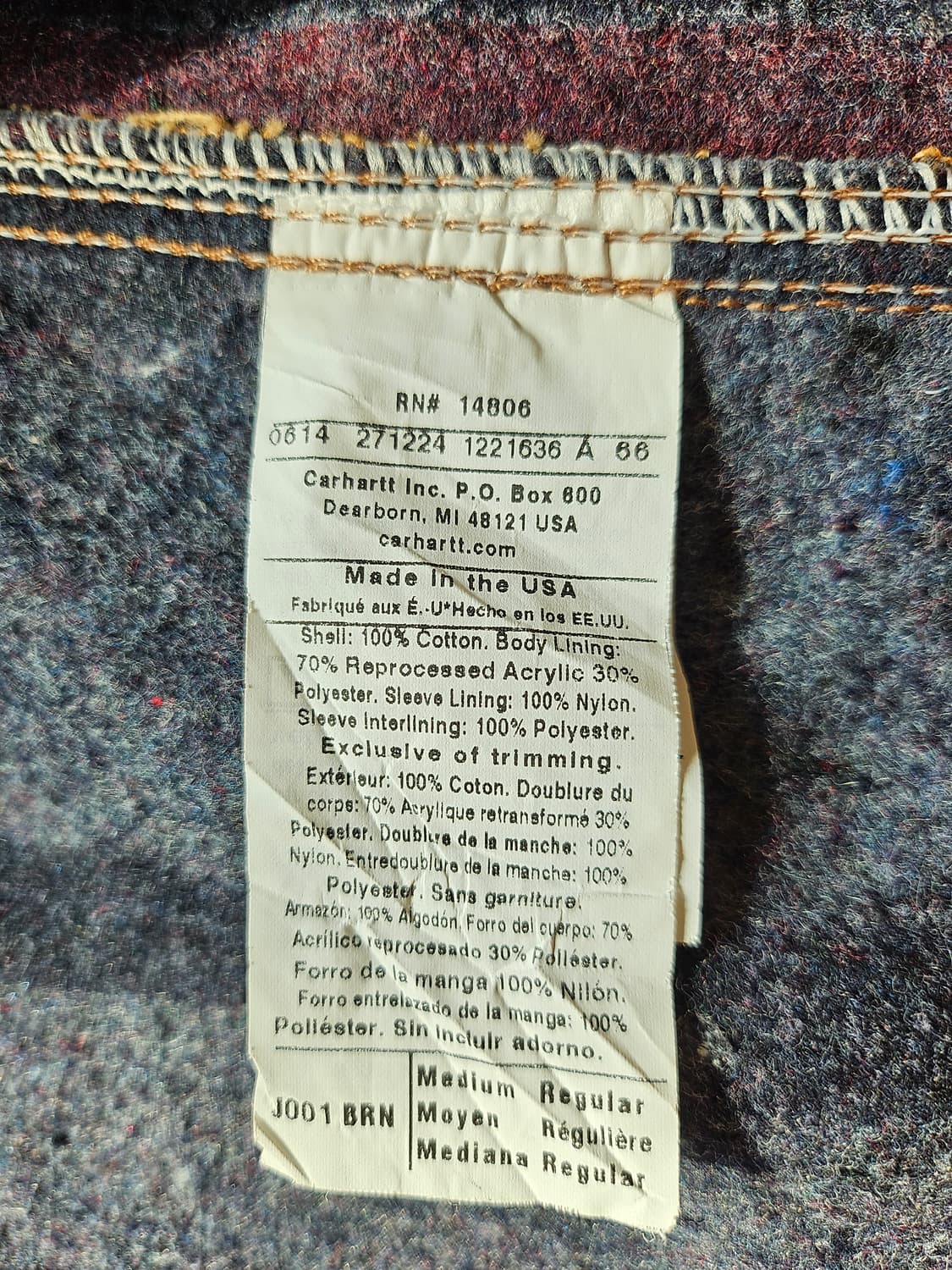 [M] 칼하트 디트로이트자켓 US j001 brn 상품이미지7