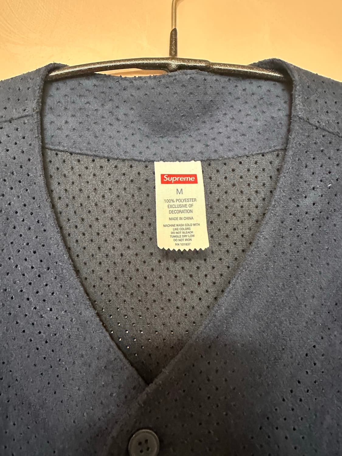 M) 슈프림 울트라스웨이드 메쉬 베이스볼 저지 네이비 - 24SS 상품이미지7