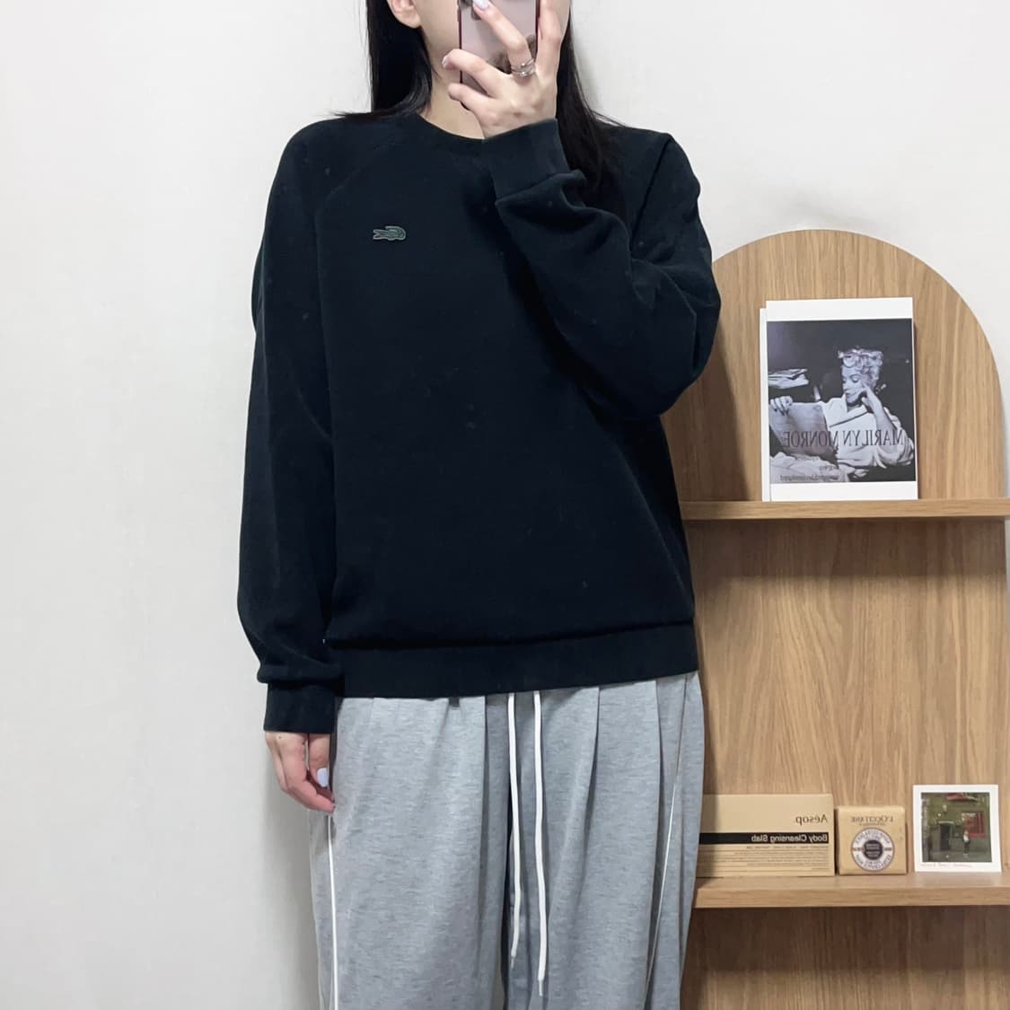 [정품] 라코스테 블랙 패치로고 맨투맨 [ 40 ] 상품이미지2