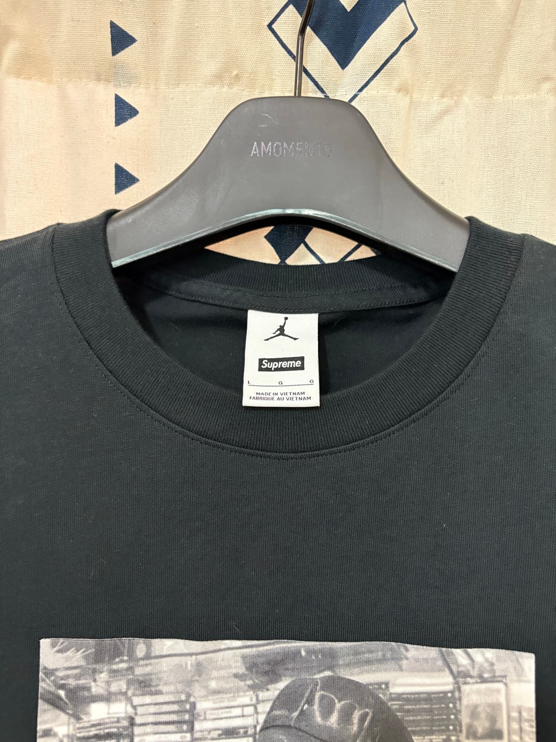 슈프림 x 조던 비기 숏슬리브 탑 블랙 24FW 상품이미지5