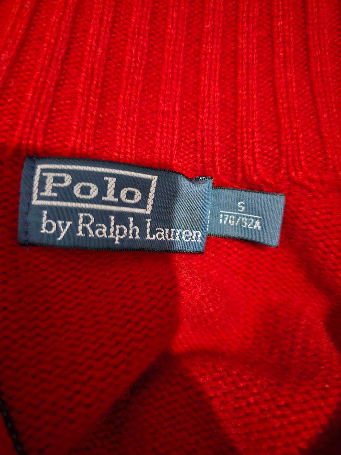 폴로 POLO 레드 빅포니 니트 집업 90~95 / S~M 상품이미지5