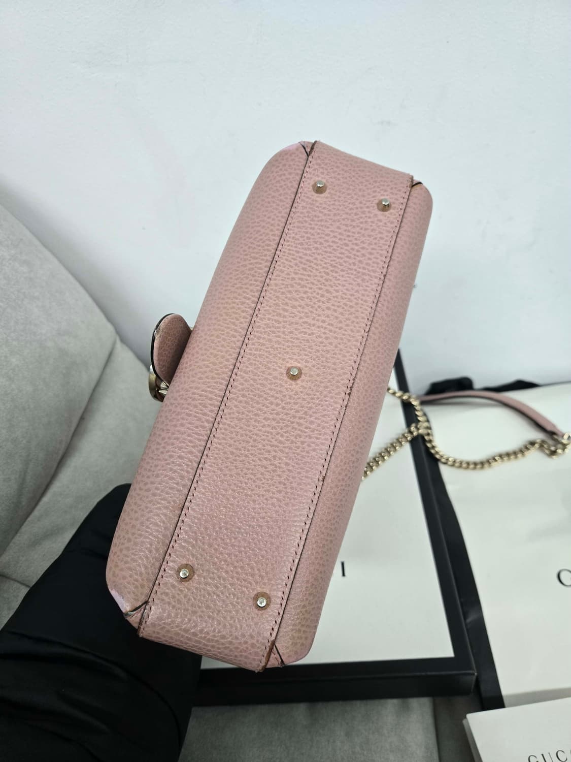 [보증서 정품] 구찌 인터로킹 체인 숄더백 상품이미지4