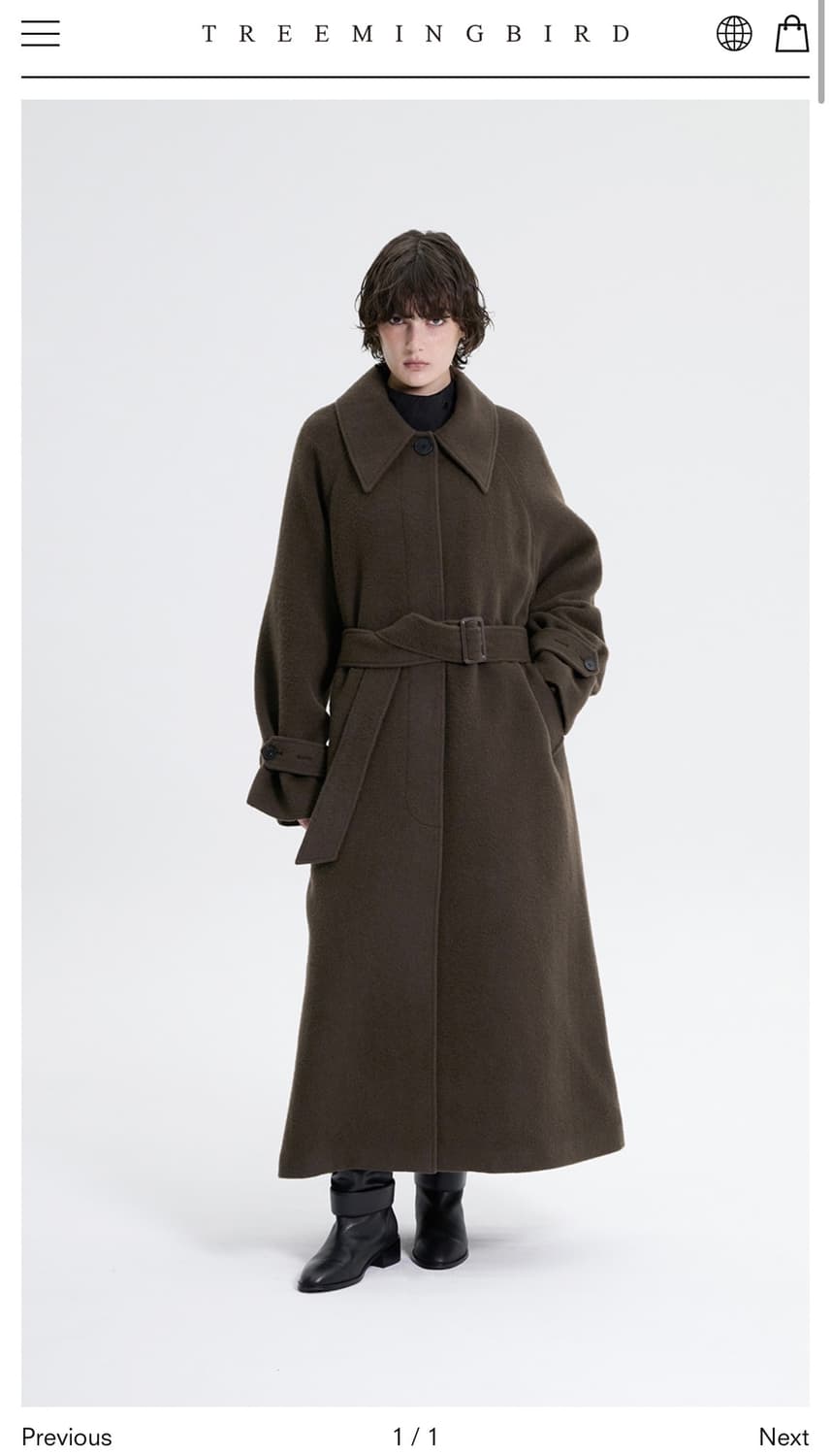 트리밍버드 발마칸 코트 카키브라운 상품이미지1