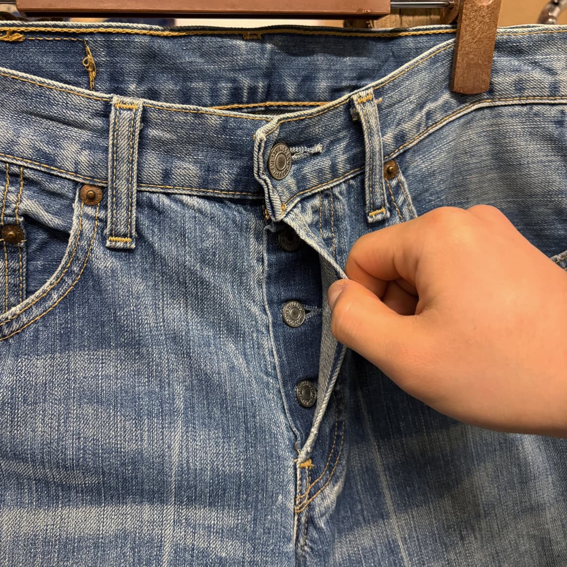 00s 리바이스 501 클래식 스트레이트 빈티지 워싱 데님팬츠 N388 상품이미지7