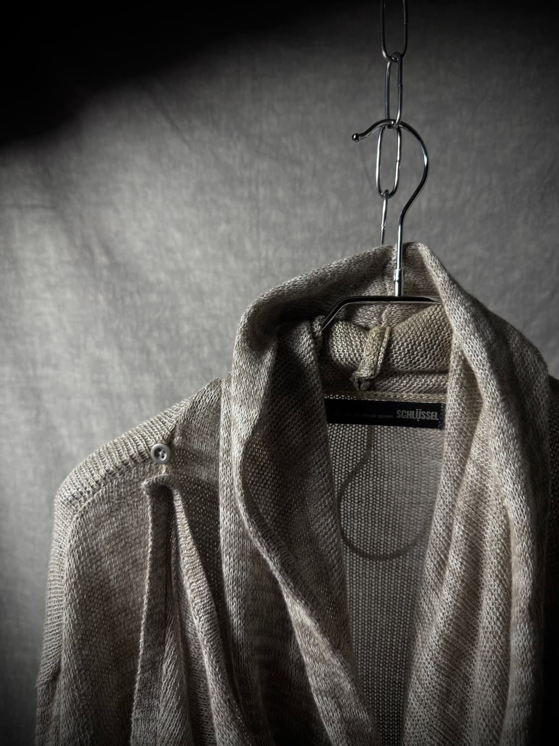 SCHLÜSSEL Linen Blend Drape Cardigan   상품이미지4