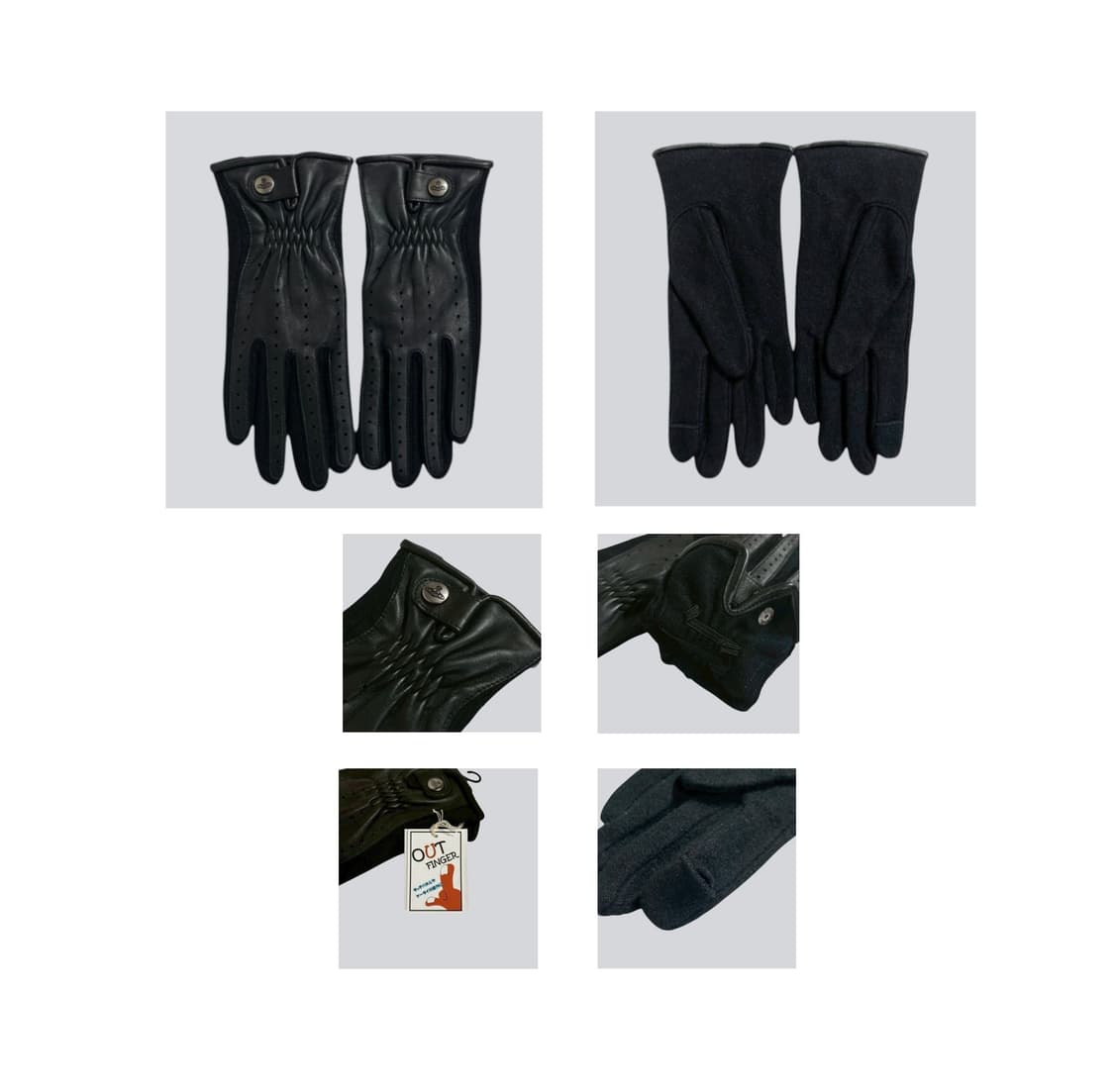 비비안 웨스트우드 아웃핑거 콤비 장갑 블랙 (새상품) 상품이미지3