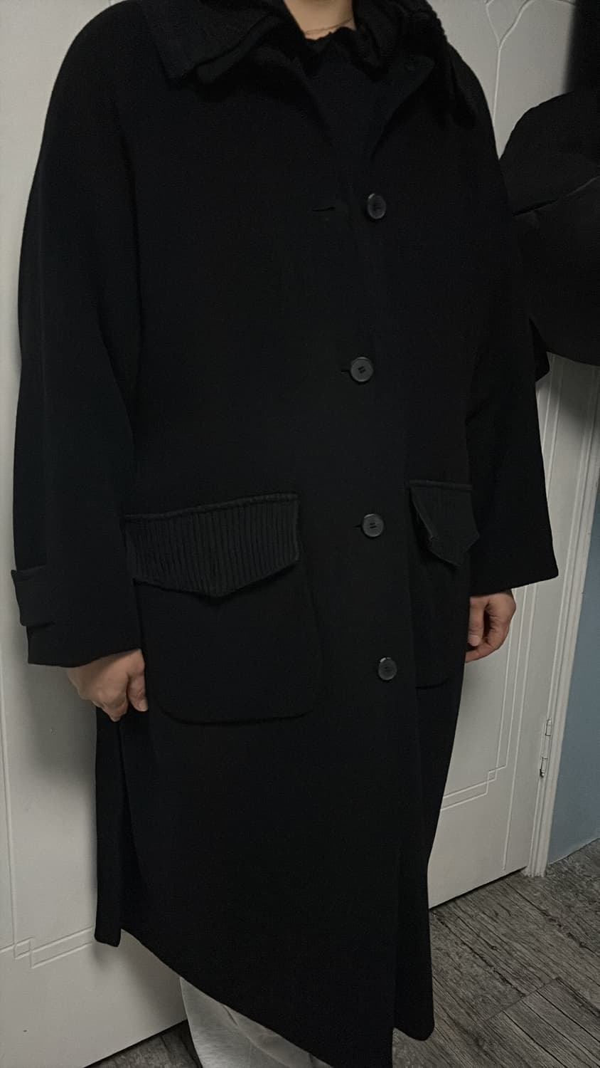 쥬시쥬디 J니트카라 롱코트 상품이미지1