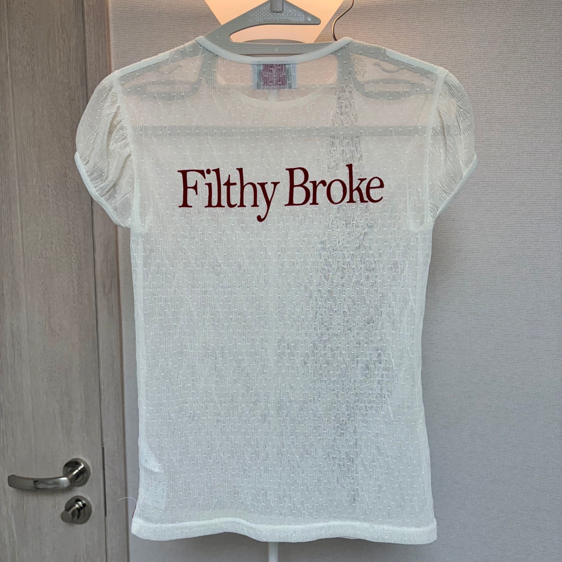 스컬프터 Filthy Broke Sheer Tee Mesh Cream 상품이미지4
