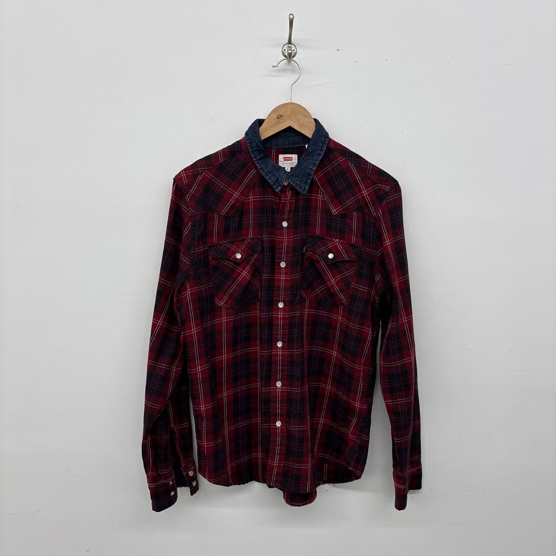 리바이스 체크 셔츠 남방 데님 카라 남성 L 상품이미지1