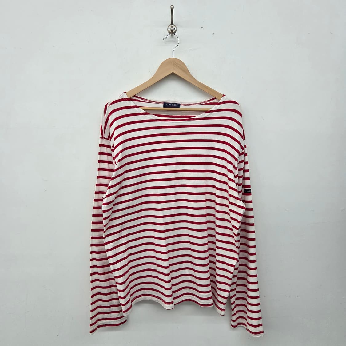 세인트제임스 빨강 스트라이프 긴팔 티셔츠 남L 상품이미지1