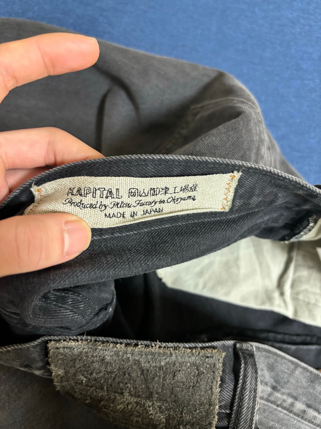 [34] 캐피탈 14온즈 블랙 X 블랙 데님 5P 몽키 시스코 블랙 상품이미지4
