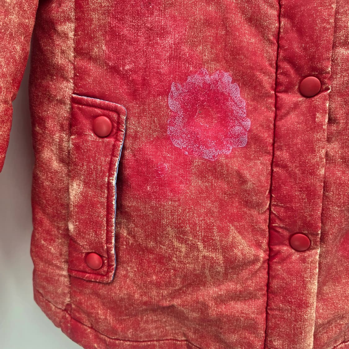 givy 레드 빈티지 후드 패딩 자켓 상품이미지2