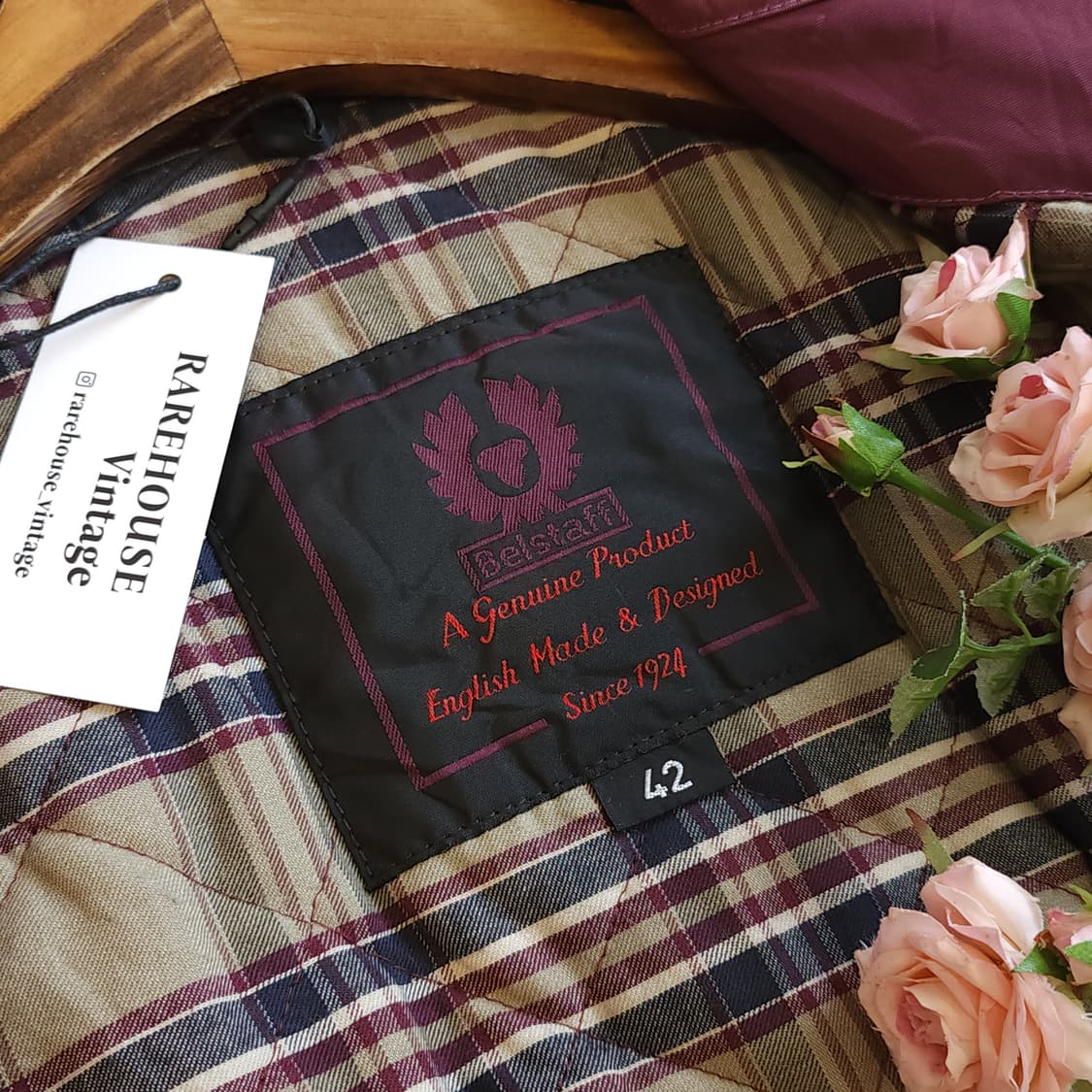 벨스타프 라이더 자켓 핑크 나일론 바이커 자켓 42 상품이미지8