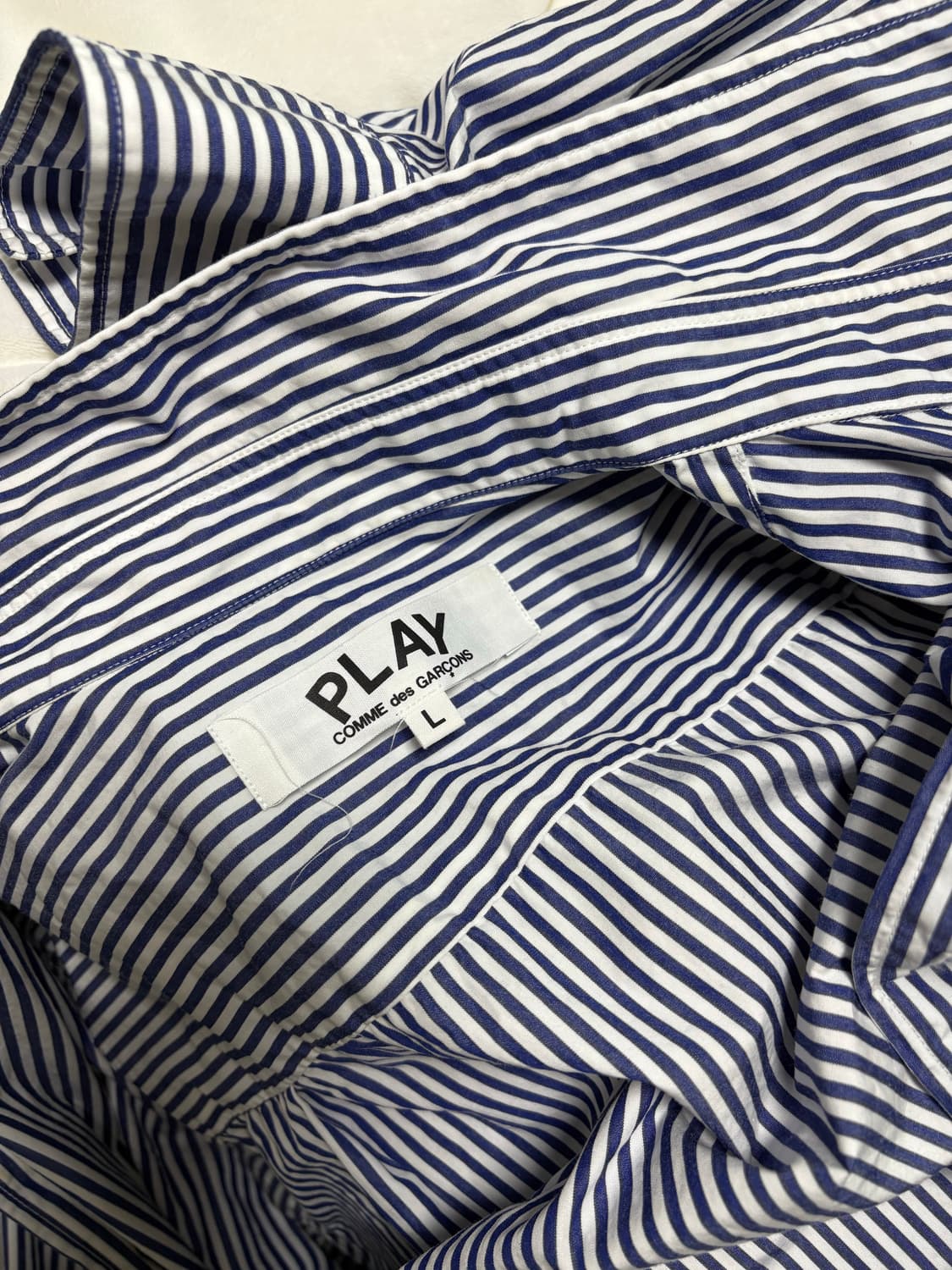 꼼데가르송 스트라이프 셔츠 여성 라지 상품이미지2