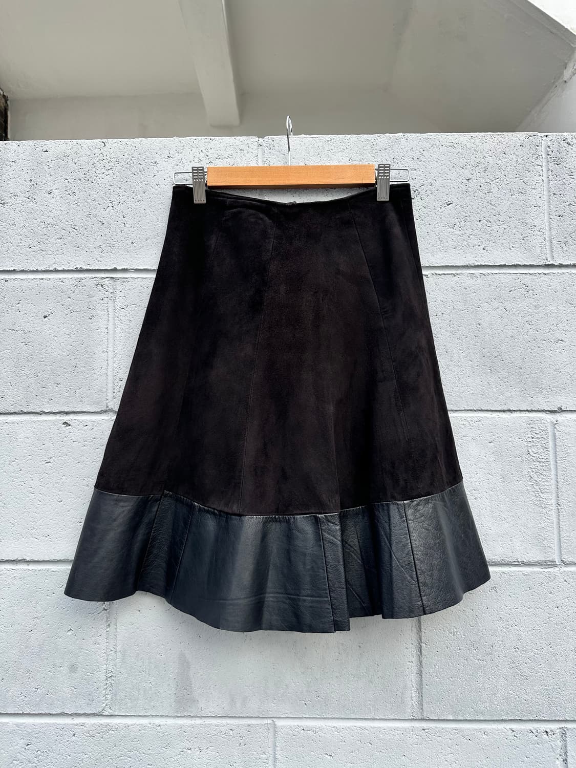 스웨이드 레더 스커트 상품이미지2