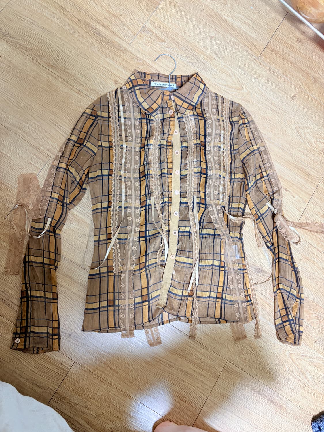 더오픈프로덕트open yy 체크 셔츠 상품이미지3