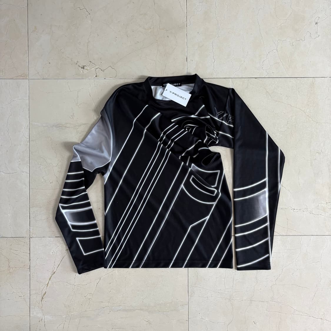 Y/Project draped moto print long sleeve 상품이미지4