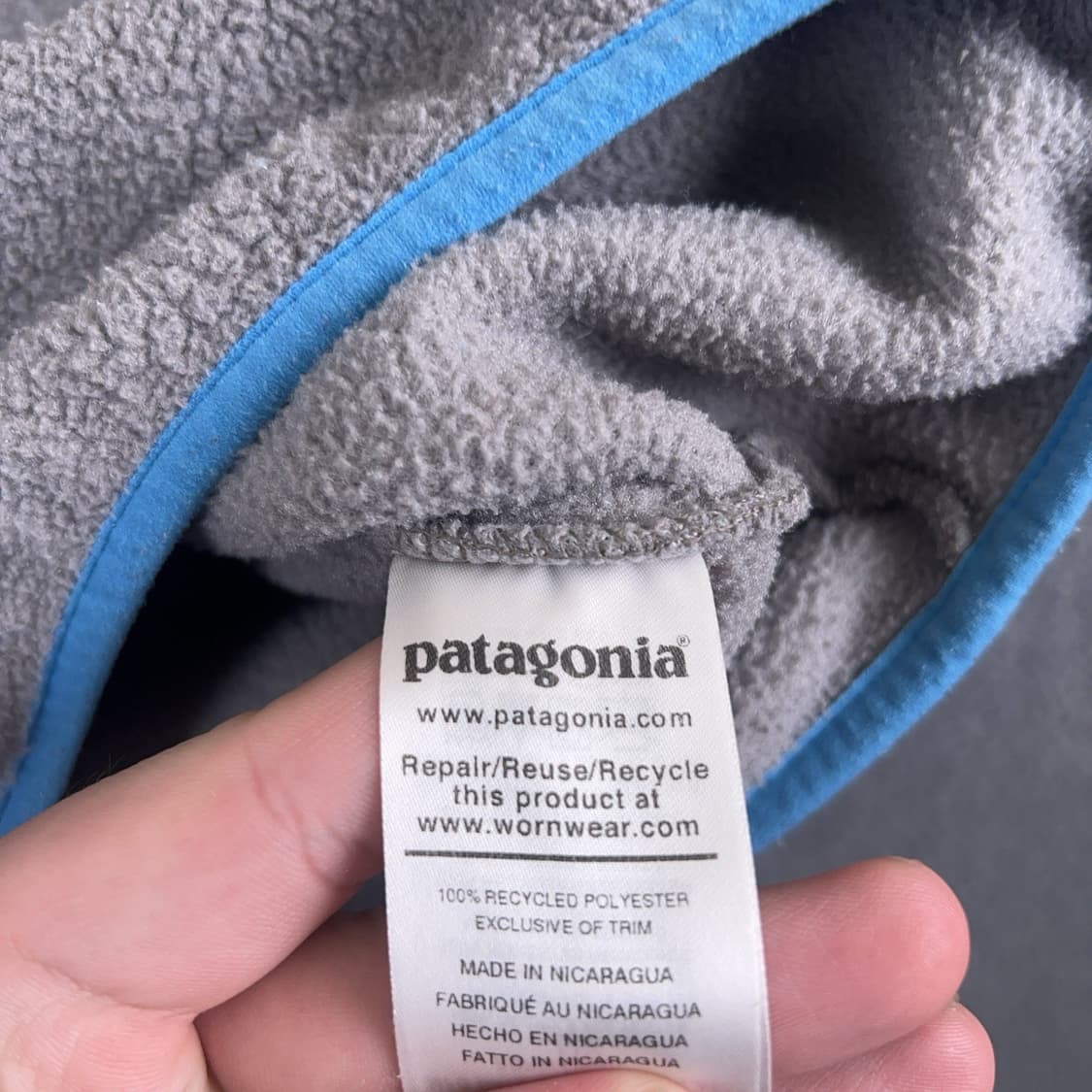 10s 파타고니아 신칠라 스냅-T 그레이/블루 상품이미지4
