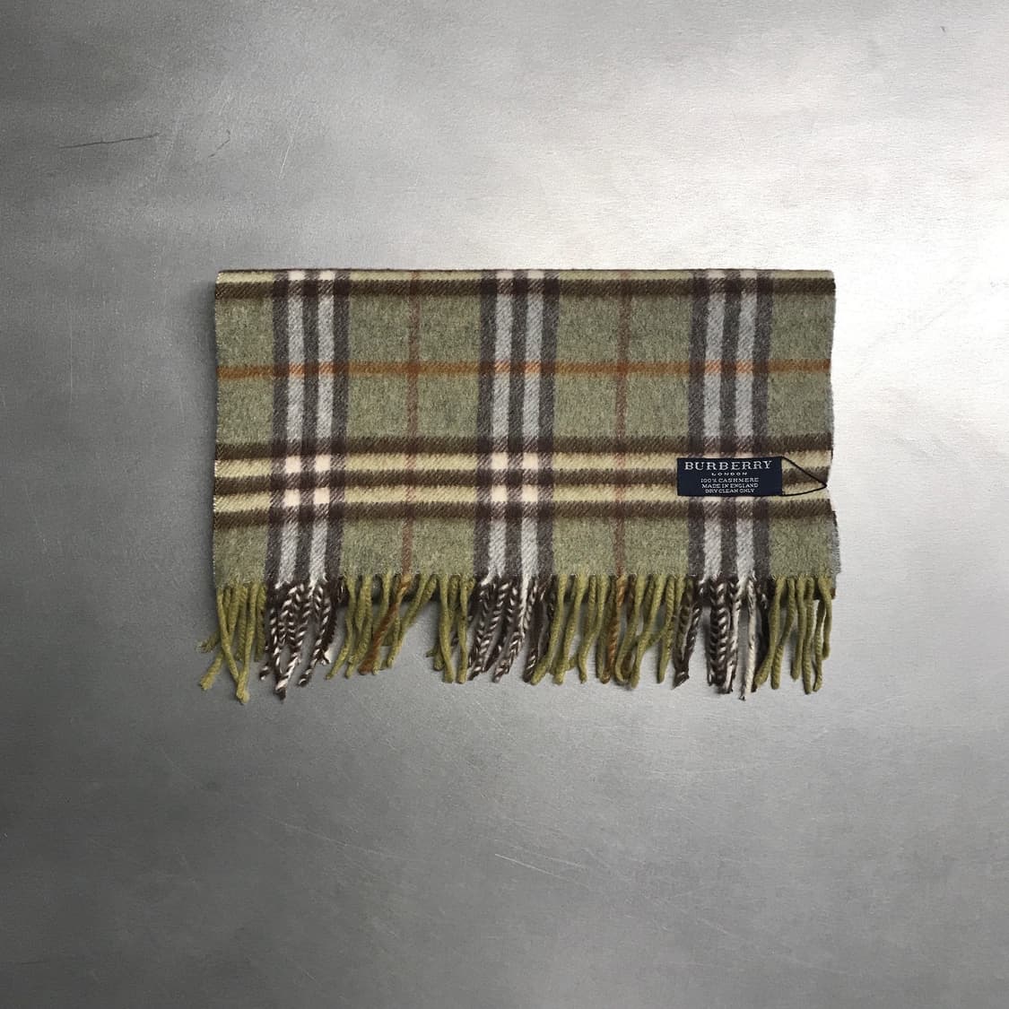 버버리 정품 캐시미어 머플러 그린 상품이미지2