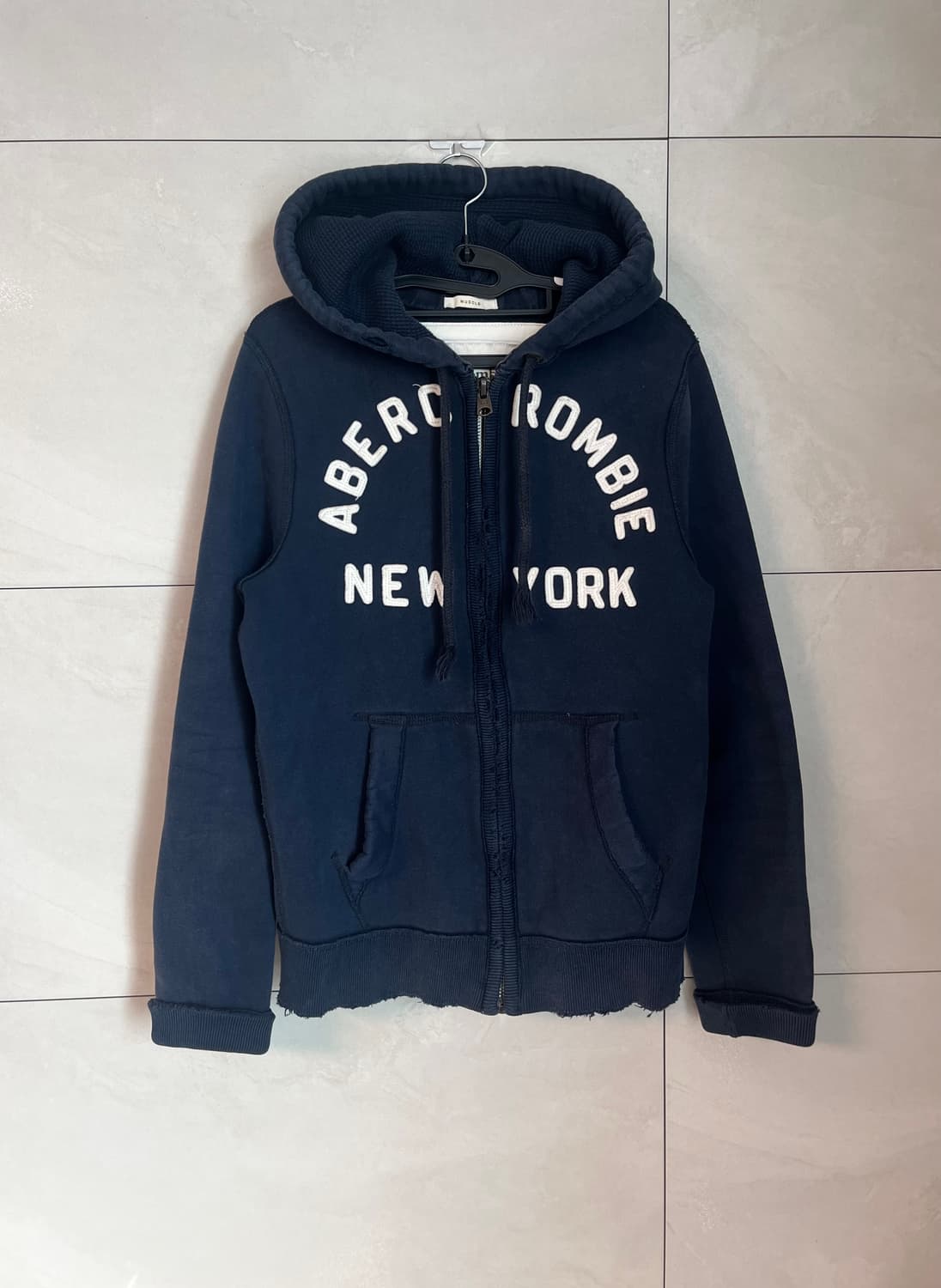 아베크롬비 스펠로고 후드집업 네이비 [S] 상품이미지1