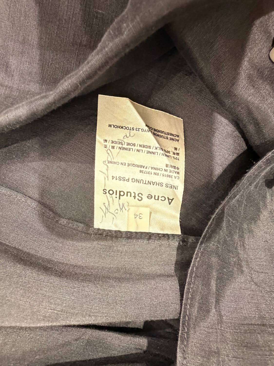 Acne Studios 린넨 오프숄더탑 34 상품이미지5