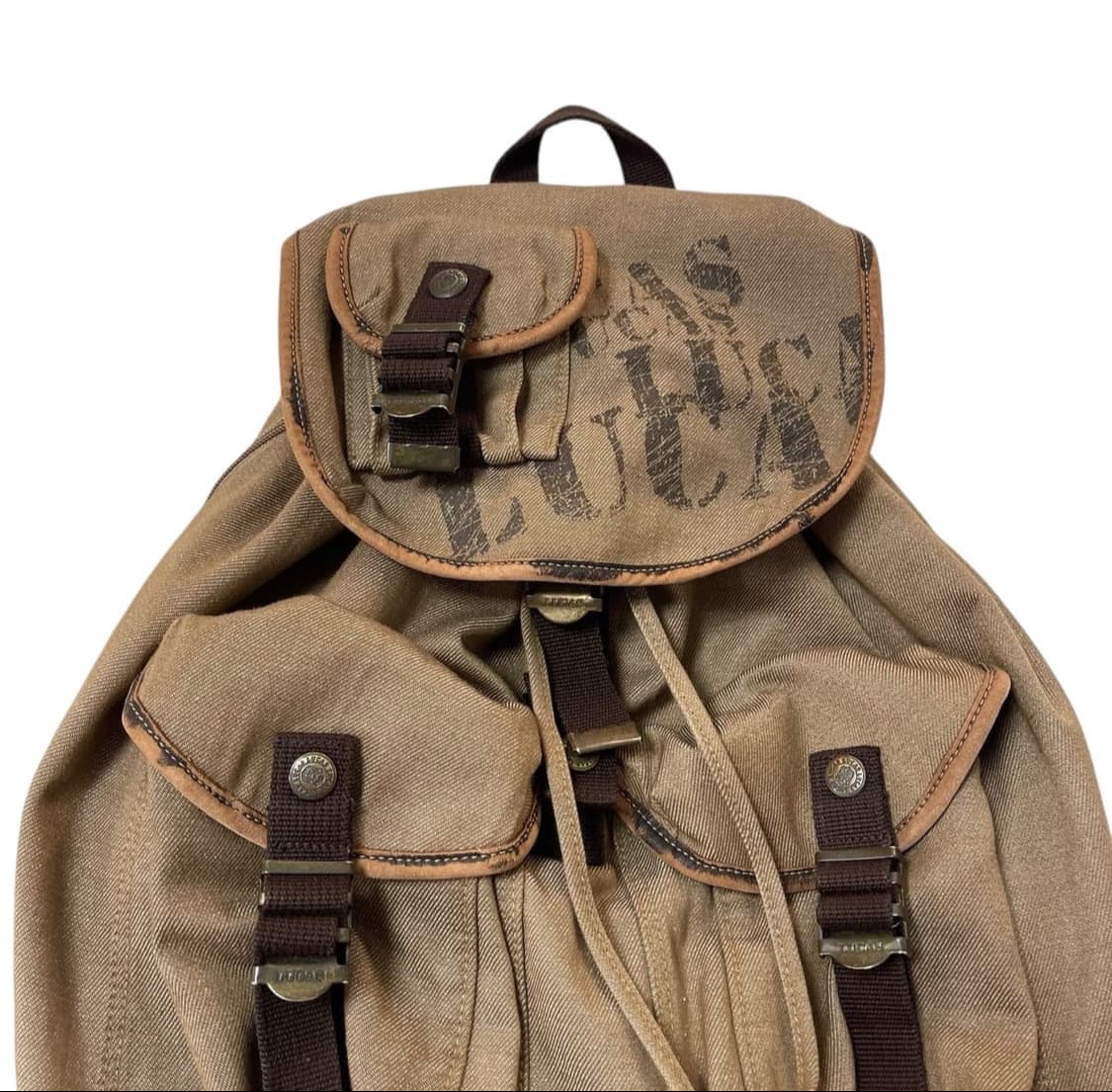 루카스 LUCAS 빈티지 Y2K 복조리 포켓 백팩 가방 상품이미지2