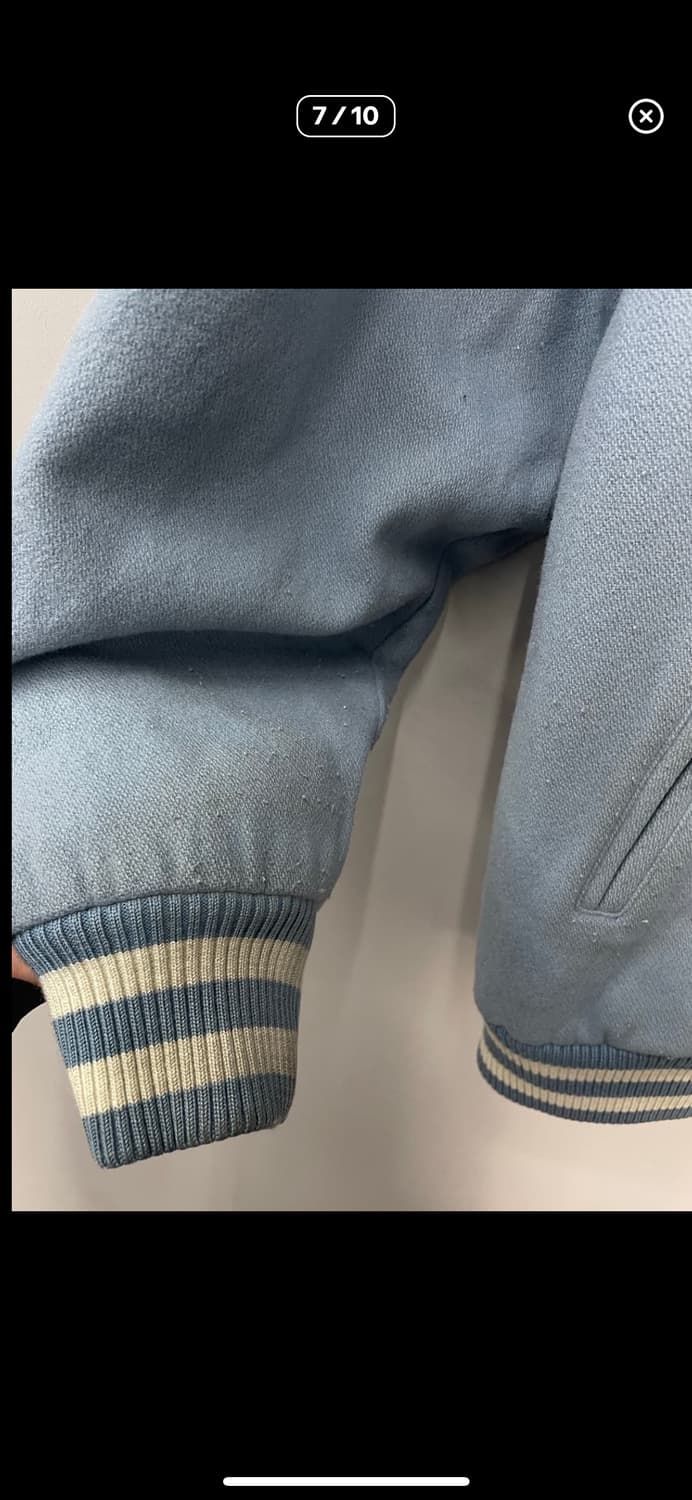 WWS MLB 양키스 라이트블루 울 바시티자켓 A2930 상품이미지6