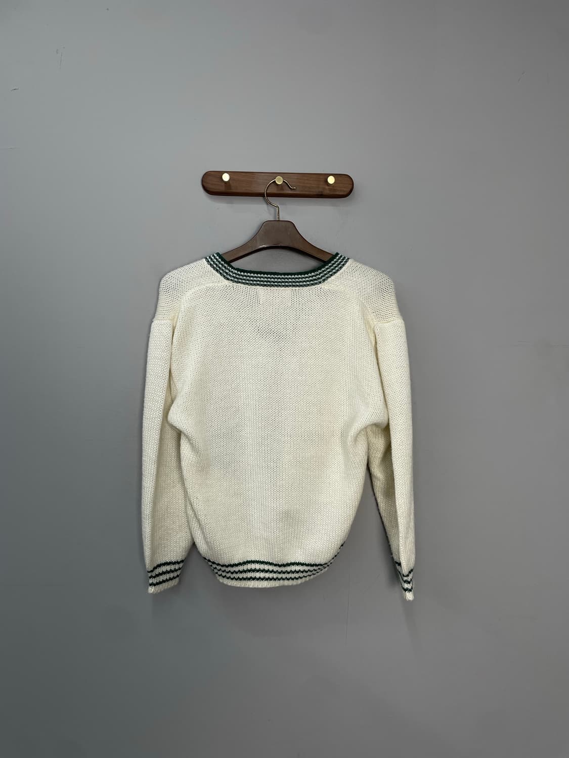 빈티지 울 혼방 브이넥 니트 가디건 H1520 상품이미지4