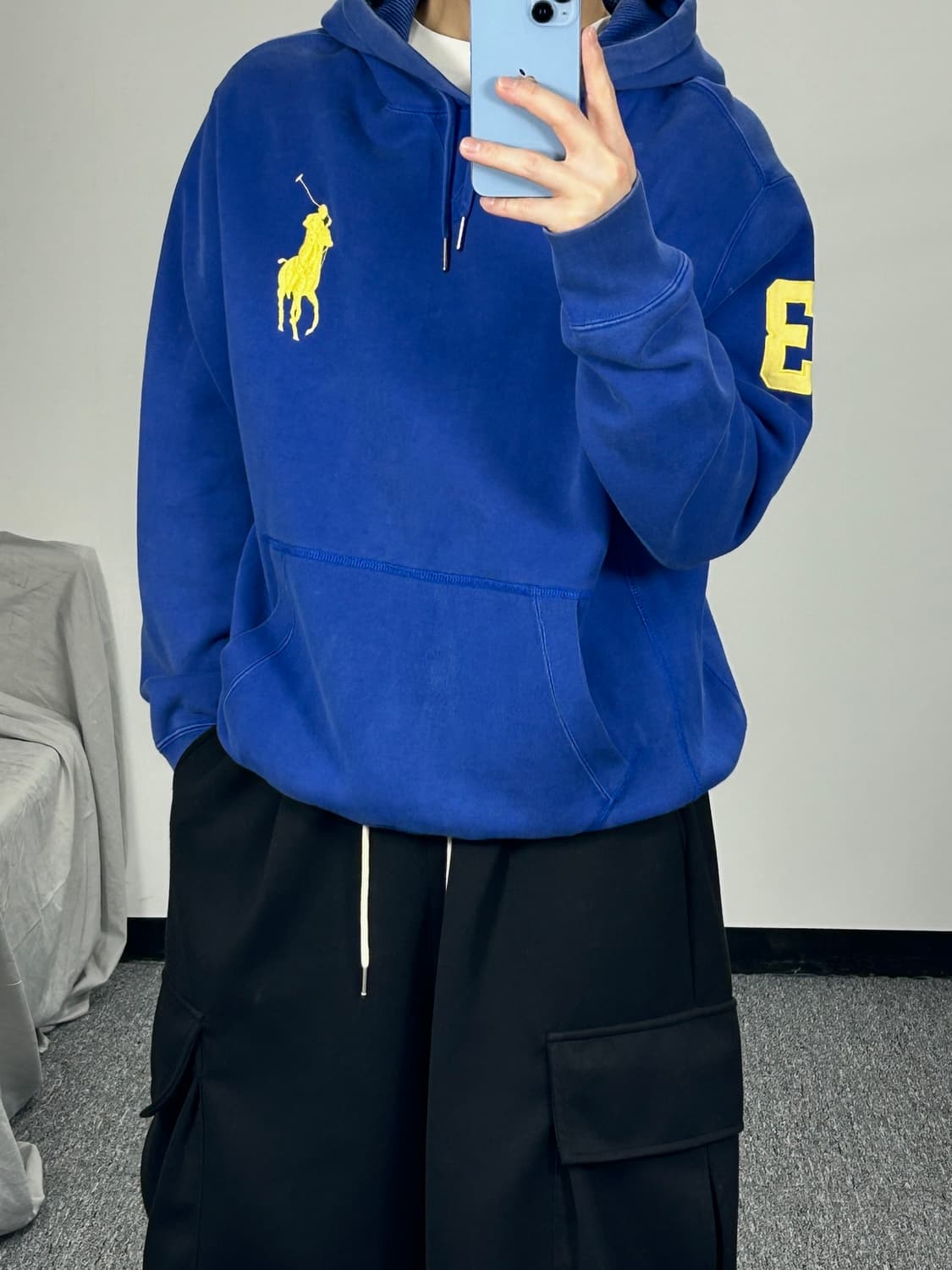 폴로 랄프로렌 빅포니 블루 후드티 XL  상품이미지2