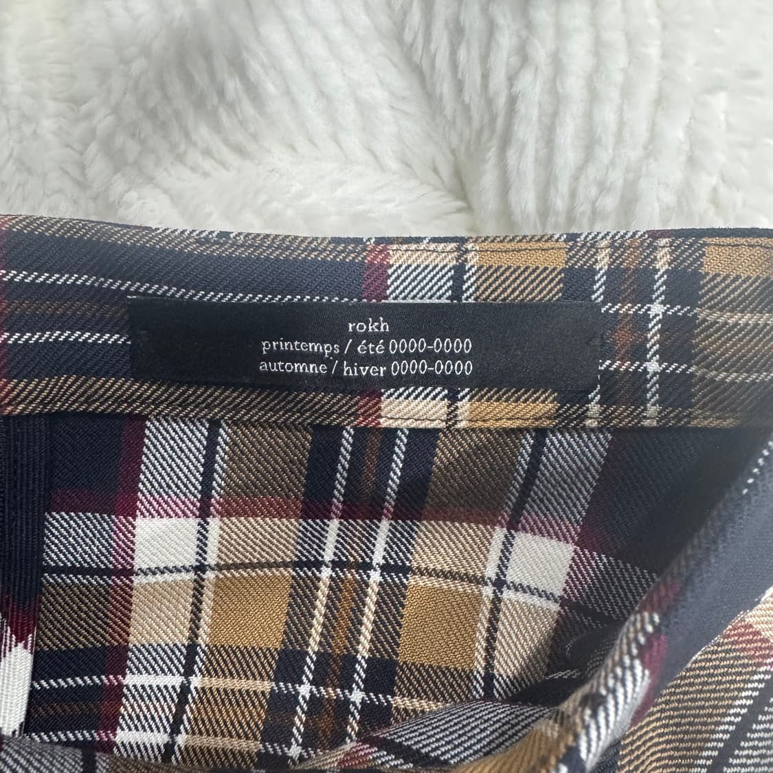 Rokh 프린지 체크 스커트 상품이미지3