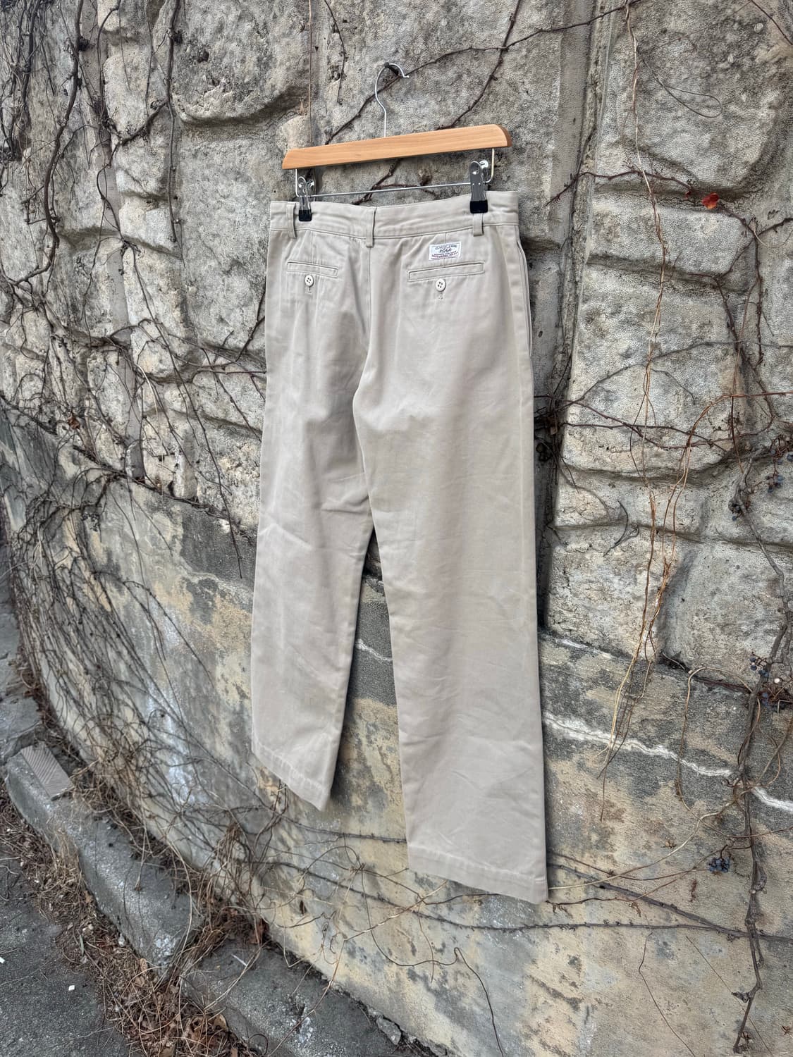 90s 폴로 랄프로렌 빈티지 치노 팬츠 면바지 베이지 여성 28-30 상품이미지4