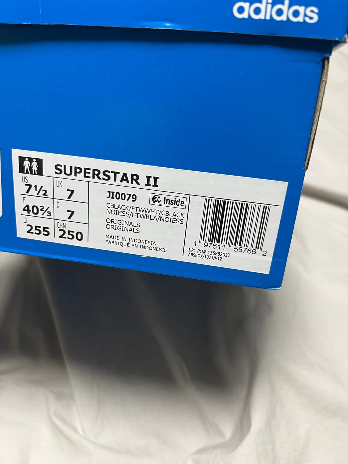 [255] 아디다스 슈퍼스타 2 블랙 새상품 상품이미지5