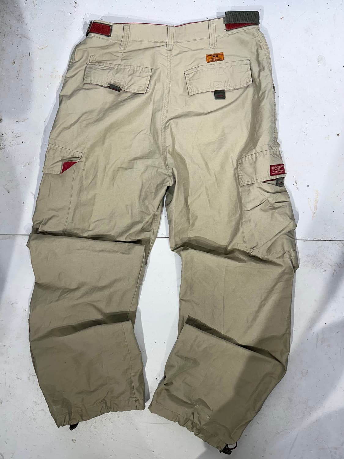 90s 벤데이비스 베이지 와이드 멀티 포켓 유틸리티 카고 팬츠  상품이미지5