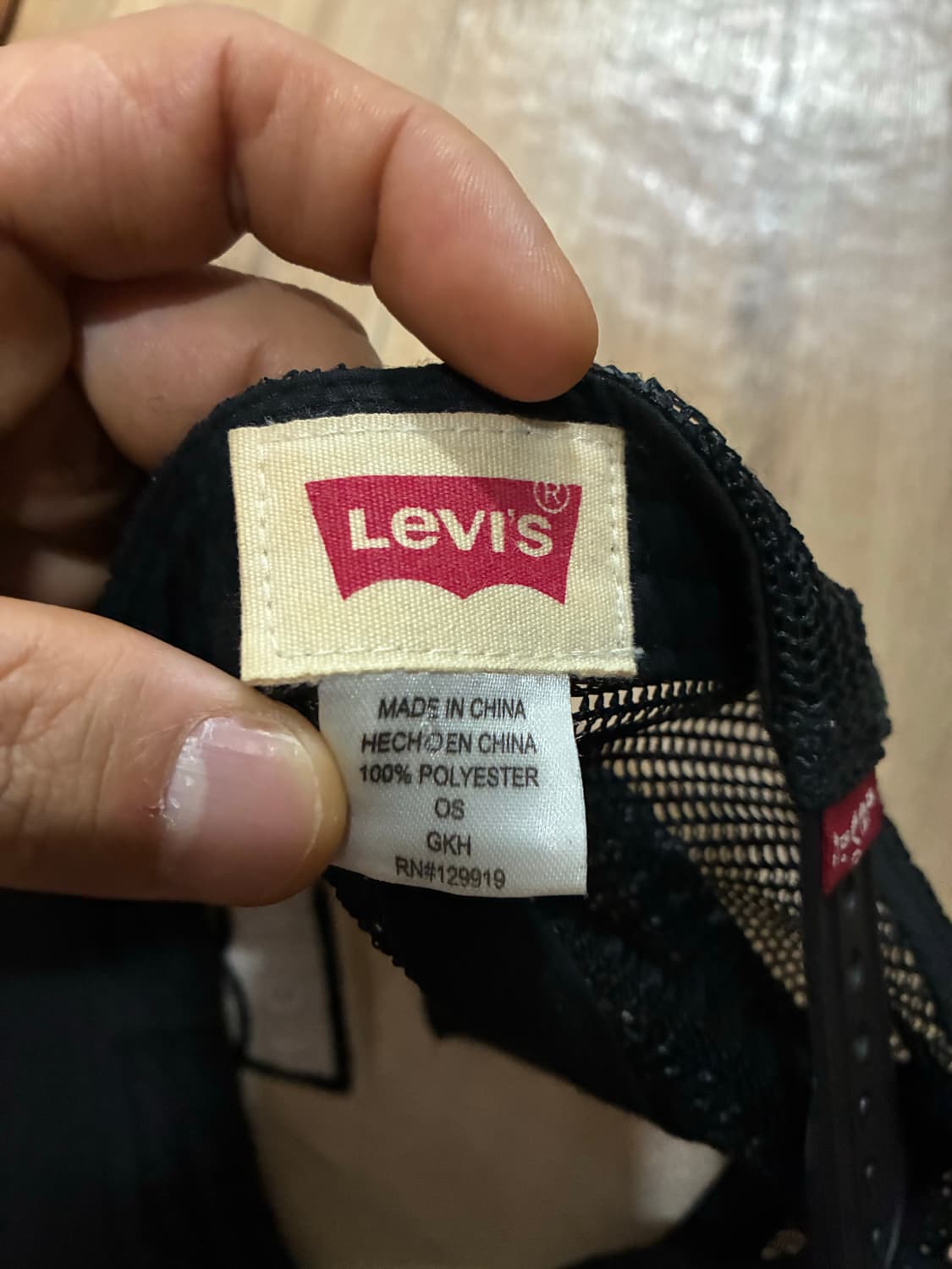 리바이스 체커보드 모자 상품이미지3