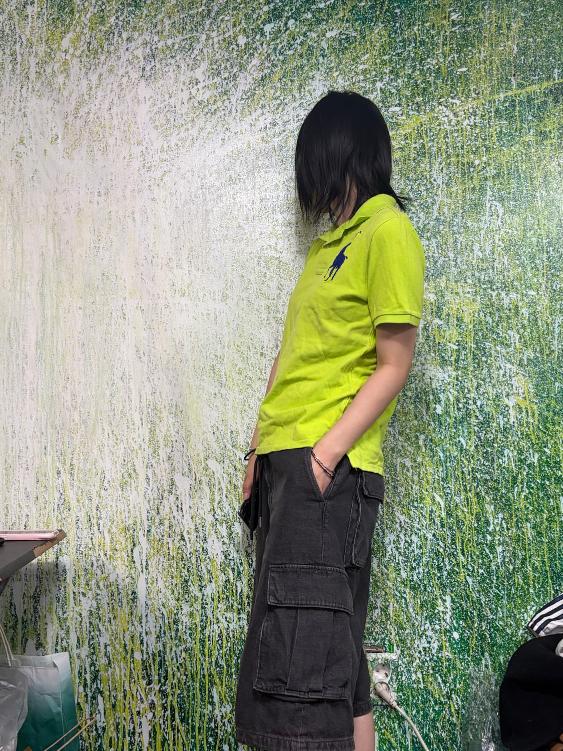 폴로 빅포니 치프키프 형광 딱붙 반팔 카라 티셔츠 키즈 L 상품이미지3