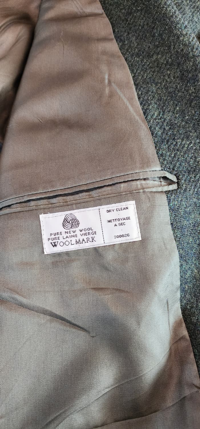 그린 컬러 모직자켓 3XL(내피 하자) 상품이미지7