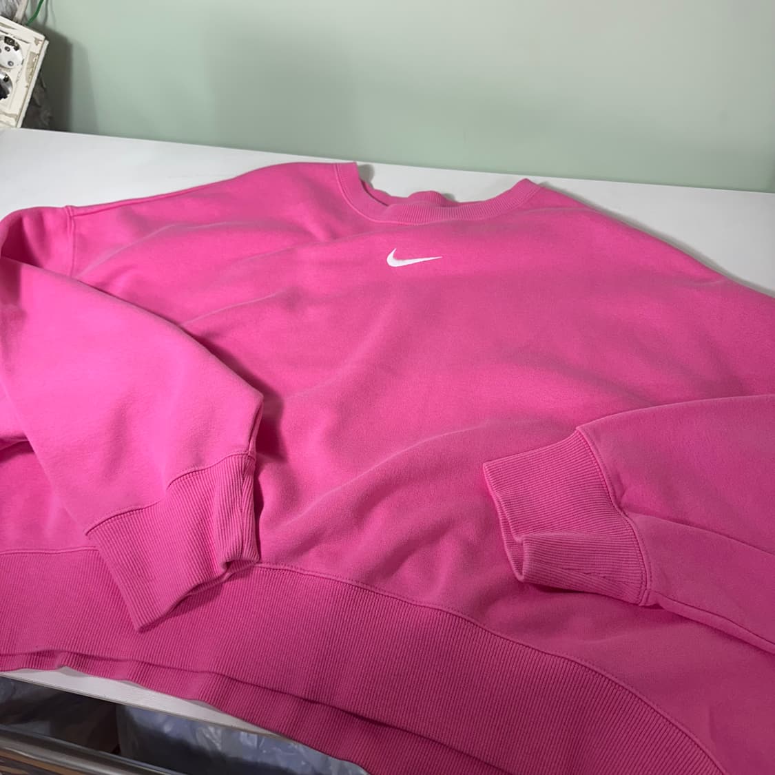 우먼XL-XXL 나이키 USA 스우시로고 가오리오버핏 코튼 맨투맨 상품이미지2