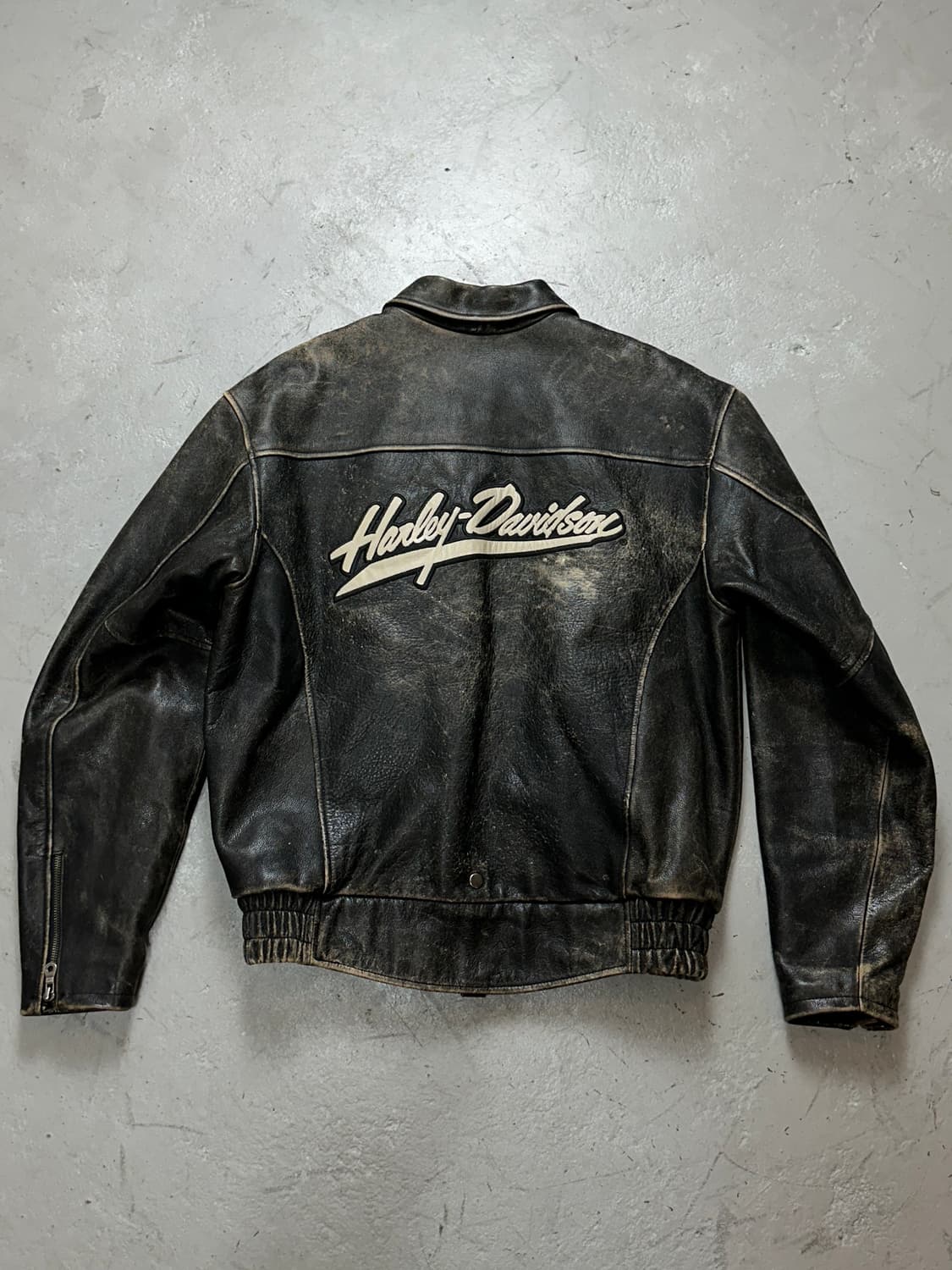 00's 할리데이비슨 레더 봄버 자켓 빈티지 레더자켓 상품이미지4