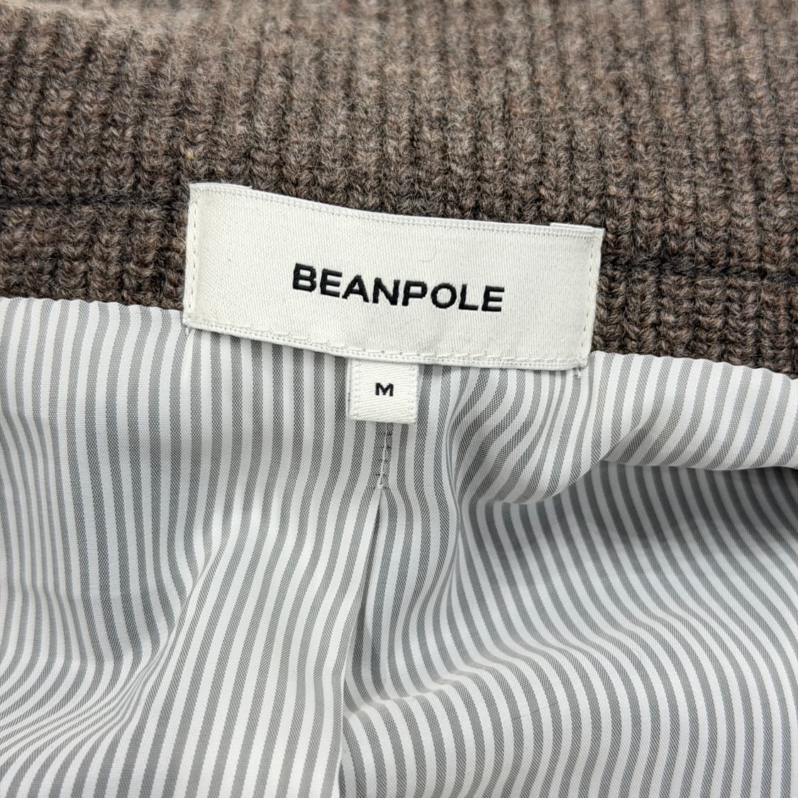 빈폴 방풍 안감 풀 니트 집업 애쉬 브라운 M 95 상품이미지6